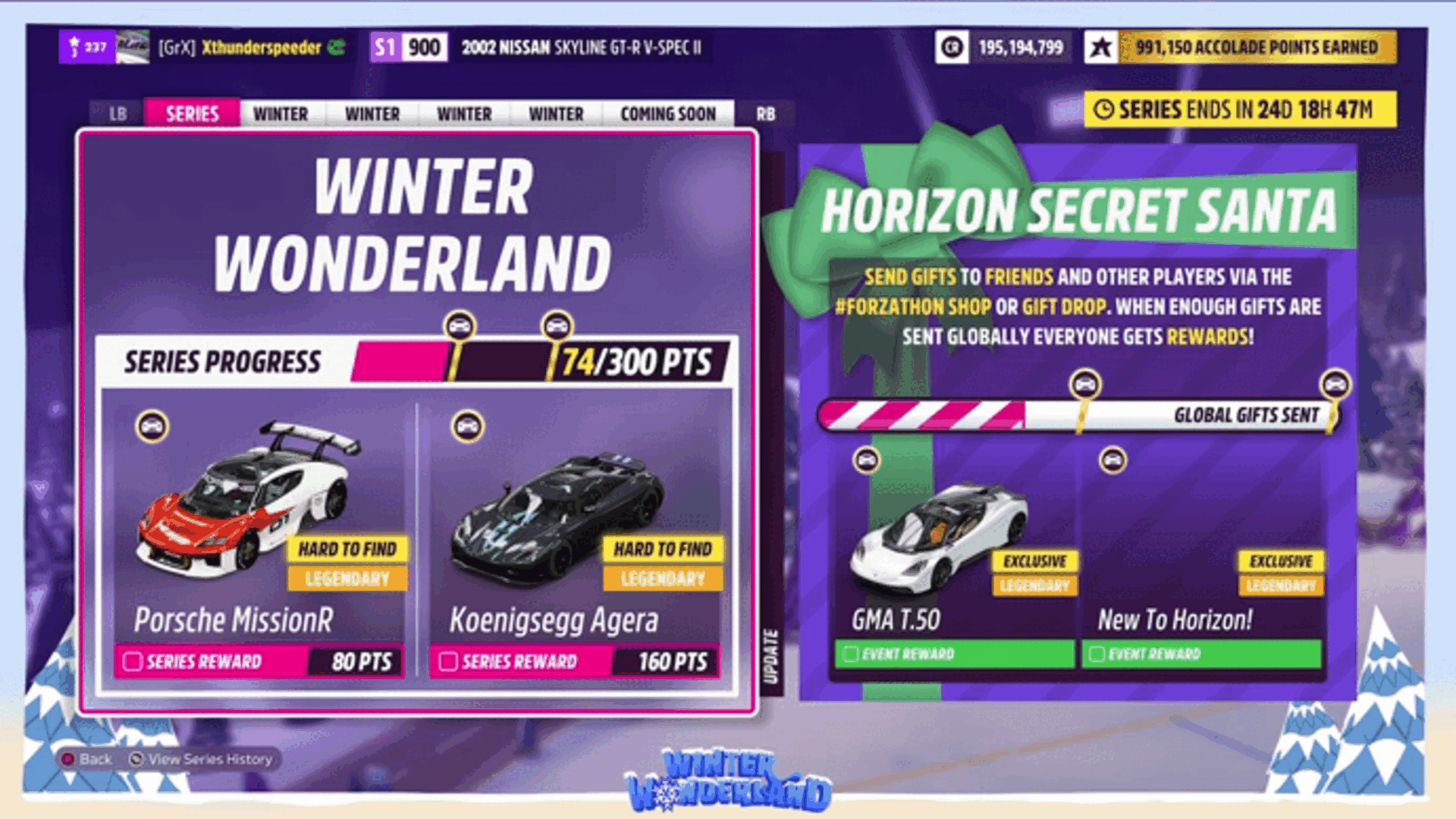 weekly christmas challenges Forza Horizon 5