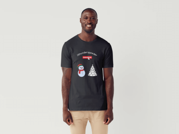 t-shirt black man christmas