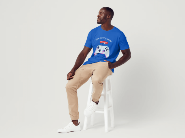 t-shirt blue royale man xthunde3