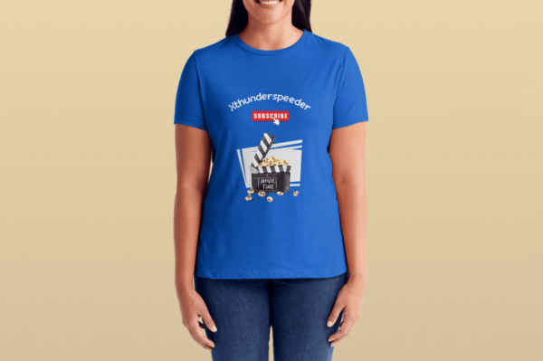 t-shirt blue royale woman movie time