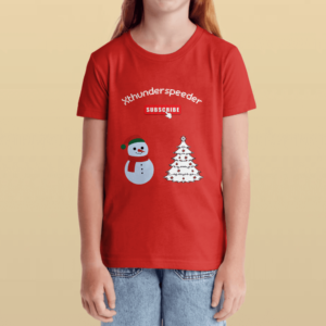 t-shirt red kids christmas