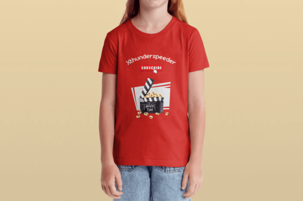 t-shirt red kids movie time