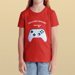 t-shirt red kids gaming