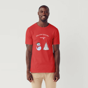 t-shirt red man christmas