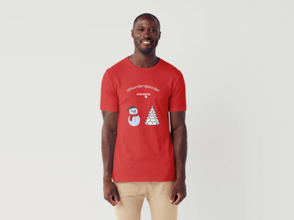 t-shirt red man christmas