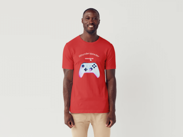 t-shirt red man xthunder