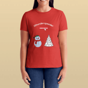 t-shirt red woman christmas