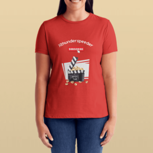 t-shirt red woman movie time