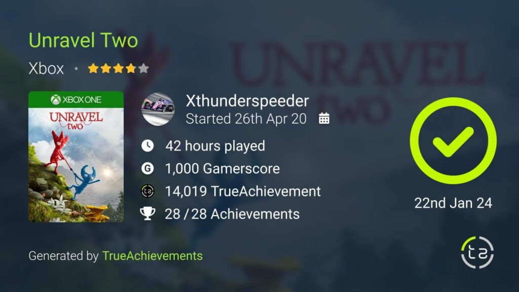 unravel two achievements