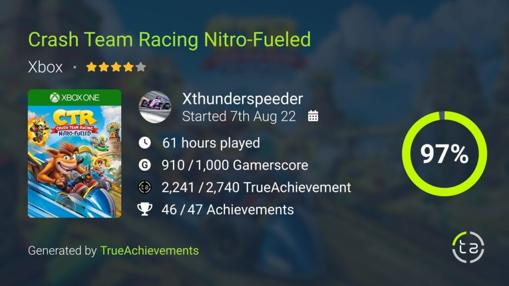 Crash Team Racing Nitro-Fueled Achievements