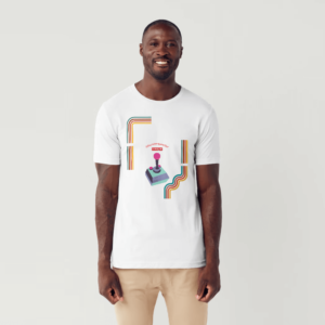 T-shirt Retro Gaming Grey Xthunderspeeder