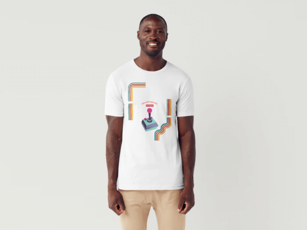 T-shirt Retro Gaming Grey Xthunderspeeder