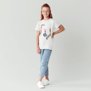 T-shirt Retro Gaming White Xthunderspeeder