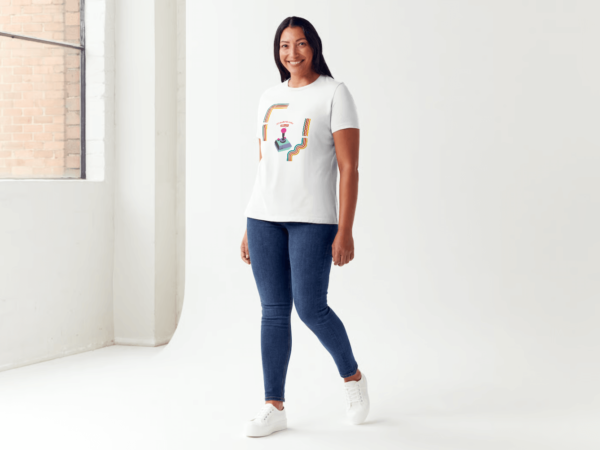 T-shirt Retro Gaming White Xthunderspeeder