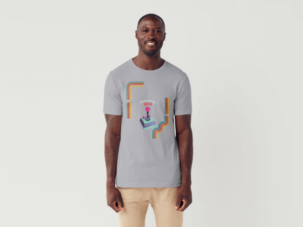 T-shirt Retro Gaming Grey Xthunderspeeder