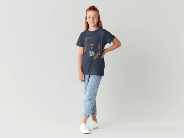 T-shirt Retro Gaming Dark Blue Xthunderspeeder