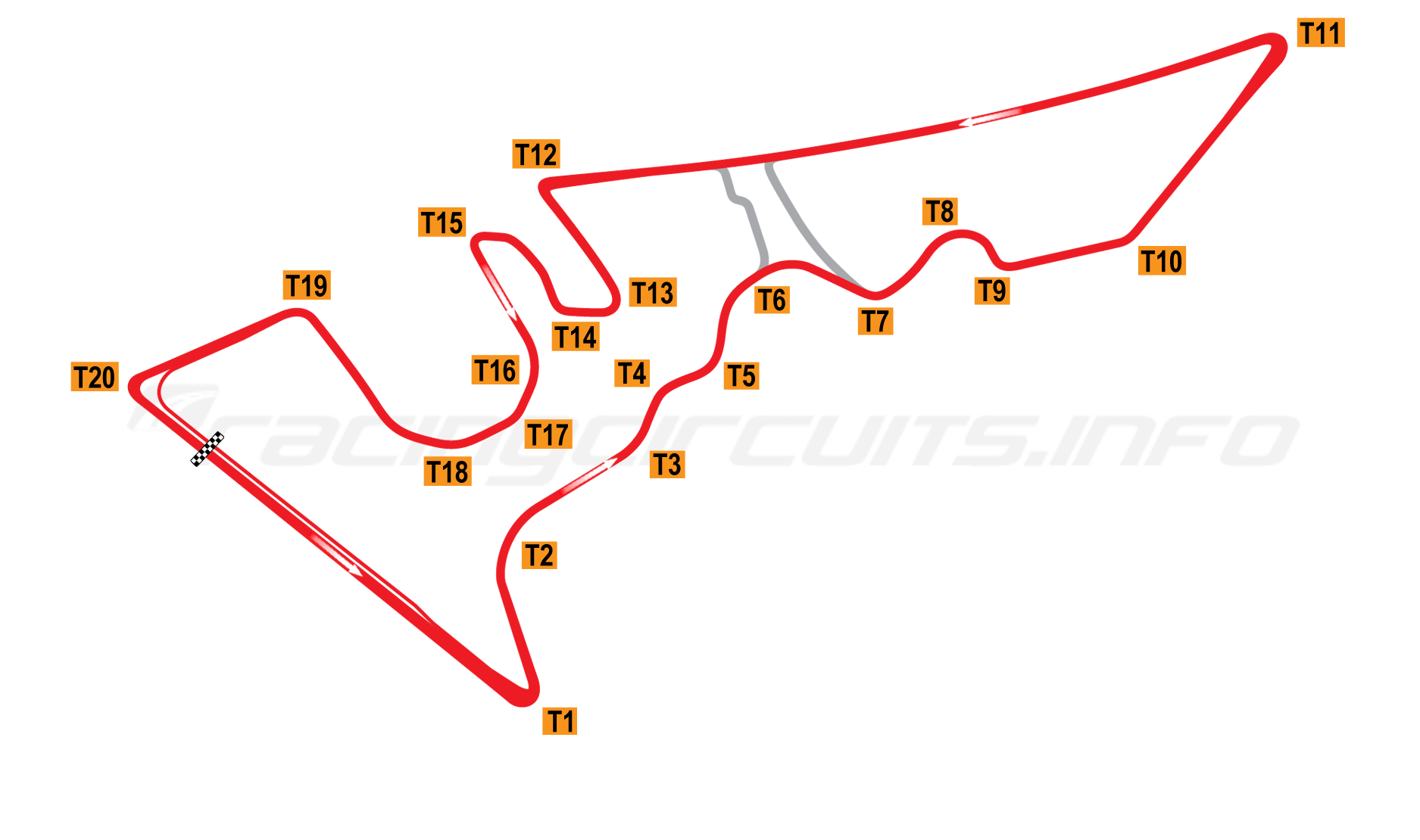 Circuit of The Americas circuit map
