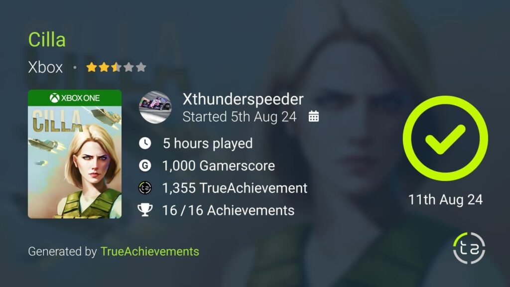 Cilla Trueachievements