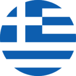 Flag of Greece Flat Round