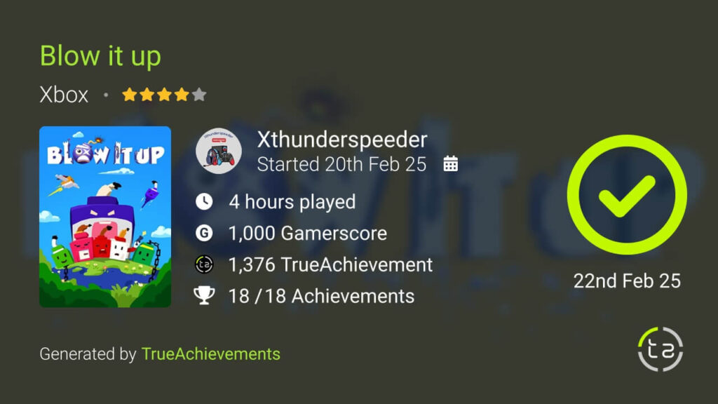 blow it up trueachievenents